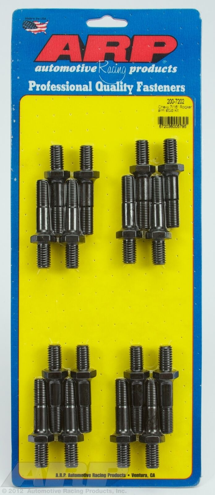 ARP 200-7202 Black For Chevy 7/16" rocker arm stud kit