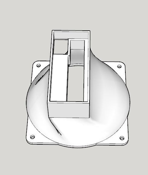 Nvidia GPU Blower Fan Shroud with Lip for A100/CMP 170HX