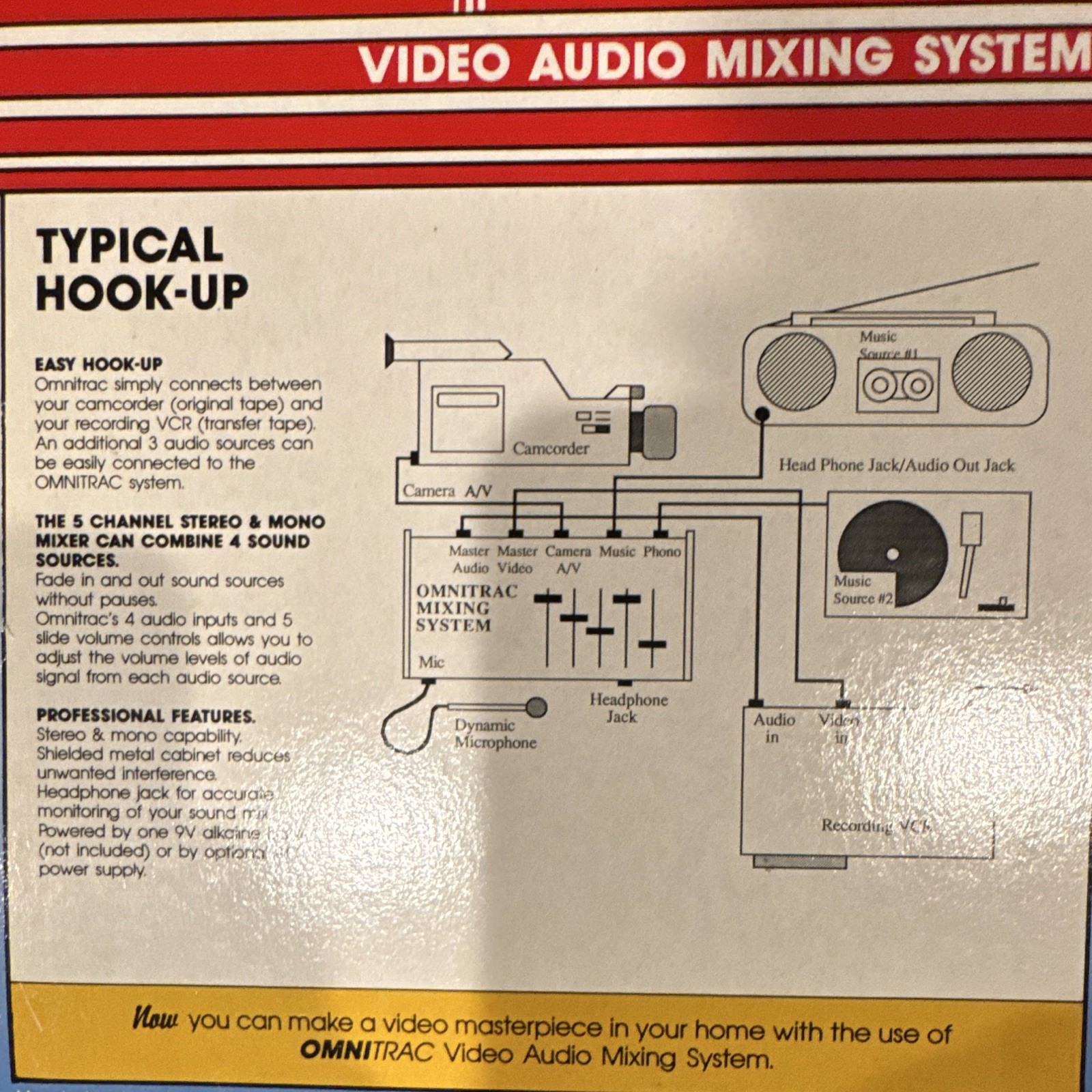 OMNITRAC MS2000 Video Audio Mixing System - Model MS2000, MPN MS2000 - NOSTALGIA