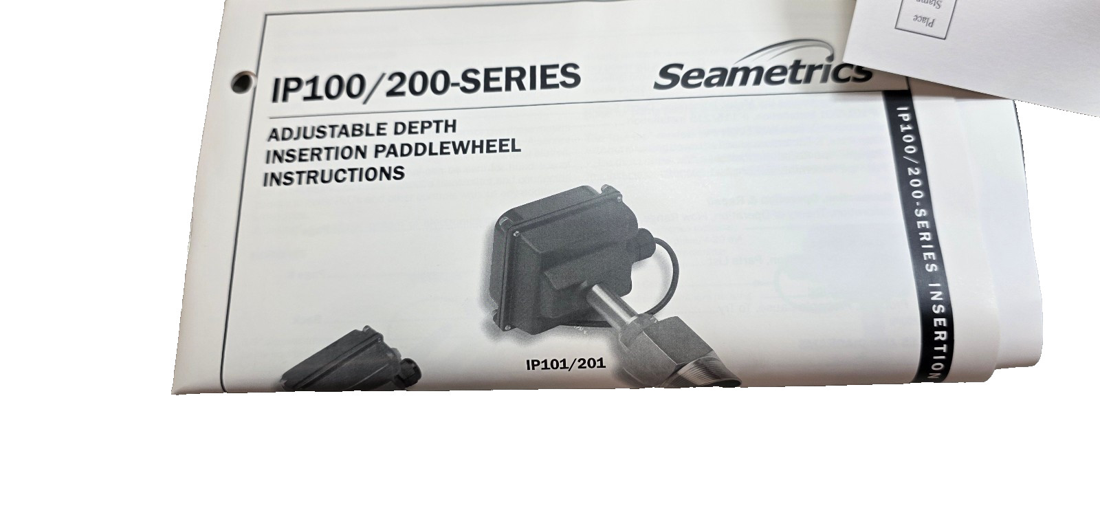 Seametrics IP115S Paddle Wheel Flow Meter, Adjustable Depth, New
