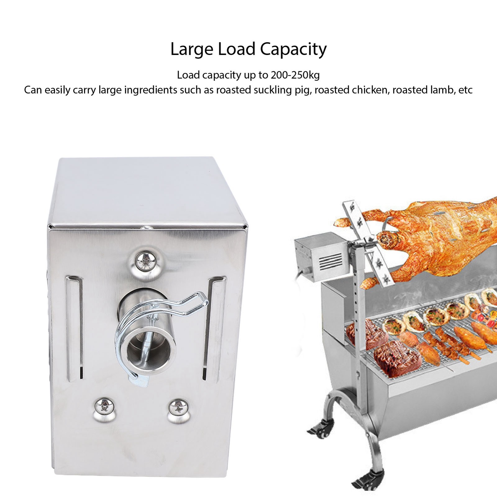 ༝45W Grill Electric Replacement Rotisserie Motor Stainless Steel Barbecue Motor