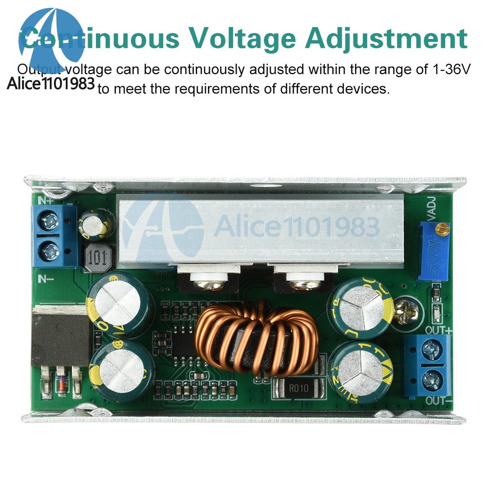 DC-DC 200W 15A Buck Converter 8-55V to 1-35V Adjustable Step down Power Module