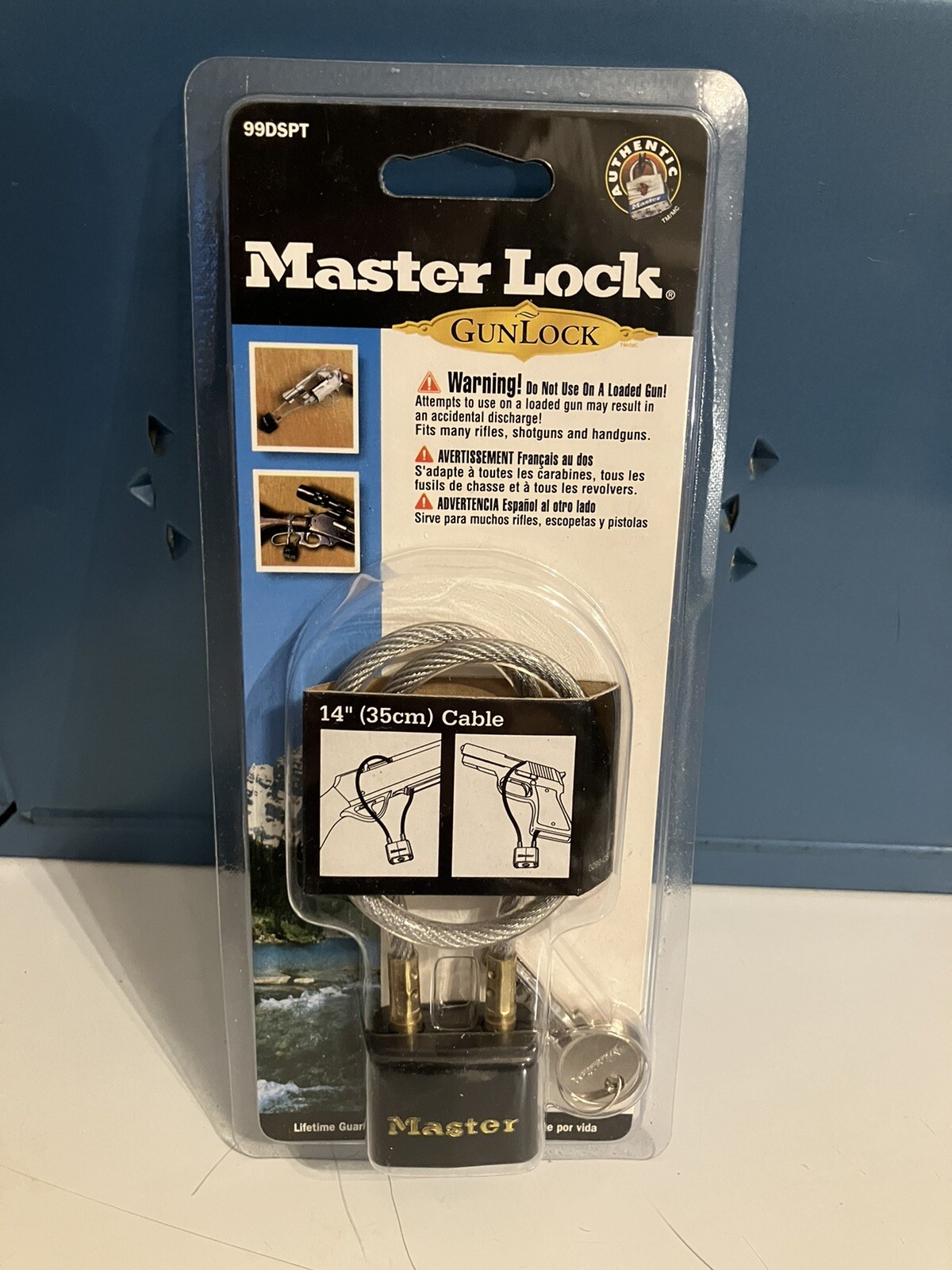 Master Lock 99DSPT 14" Cable w/Key For: Gun Safety Bike Bicycle Computer NEW 🔐