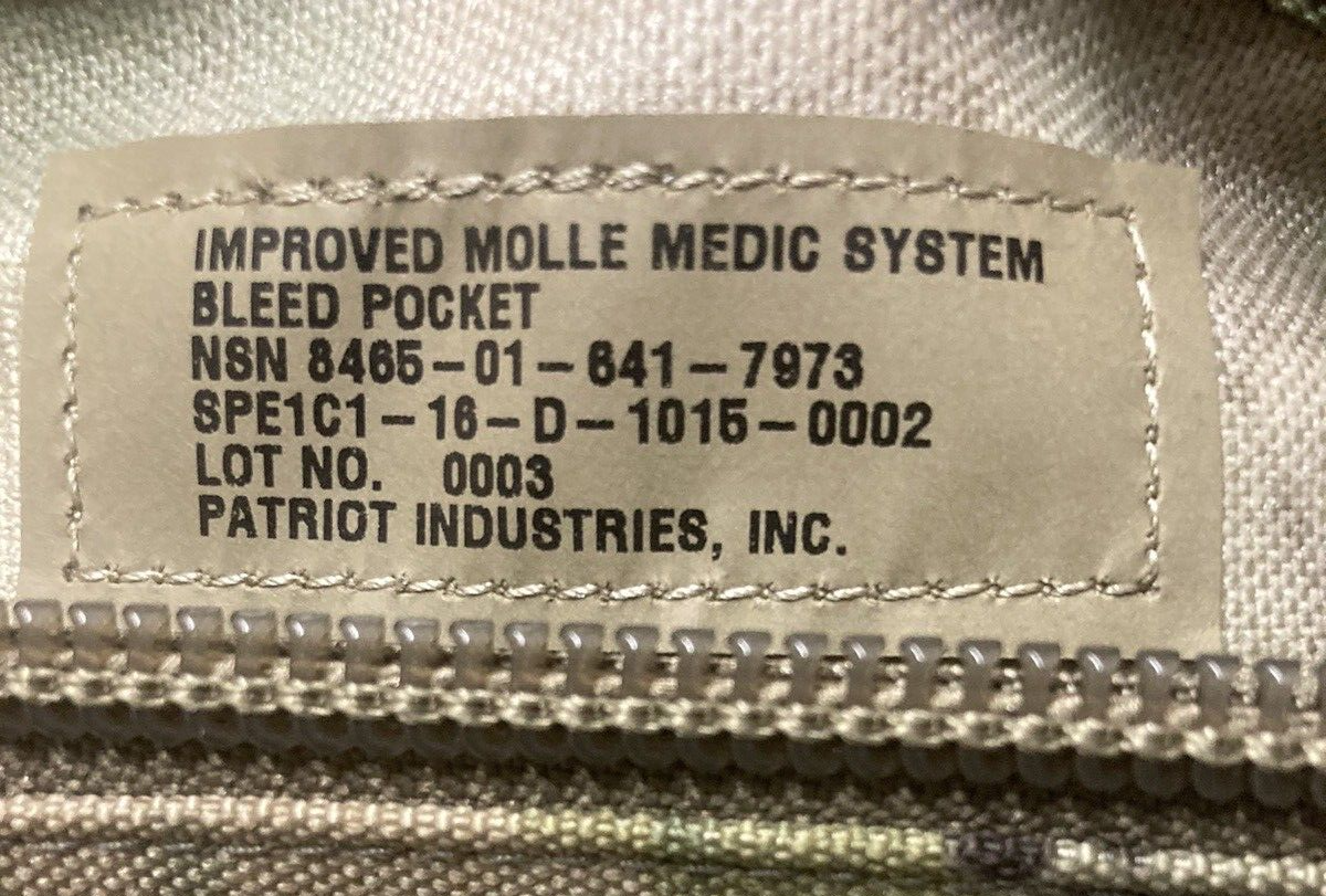 OCP MULTICAM Bleed POCKET For Improved MOLLE Medic System USGI