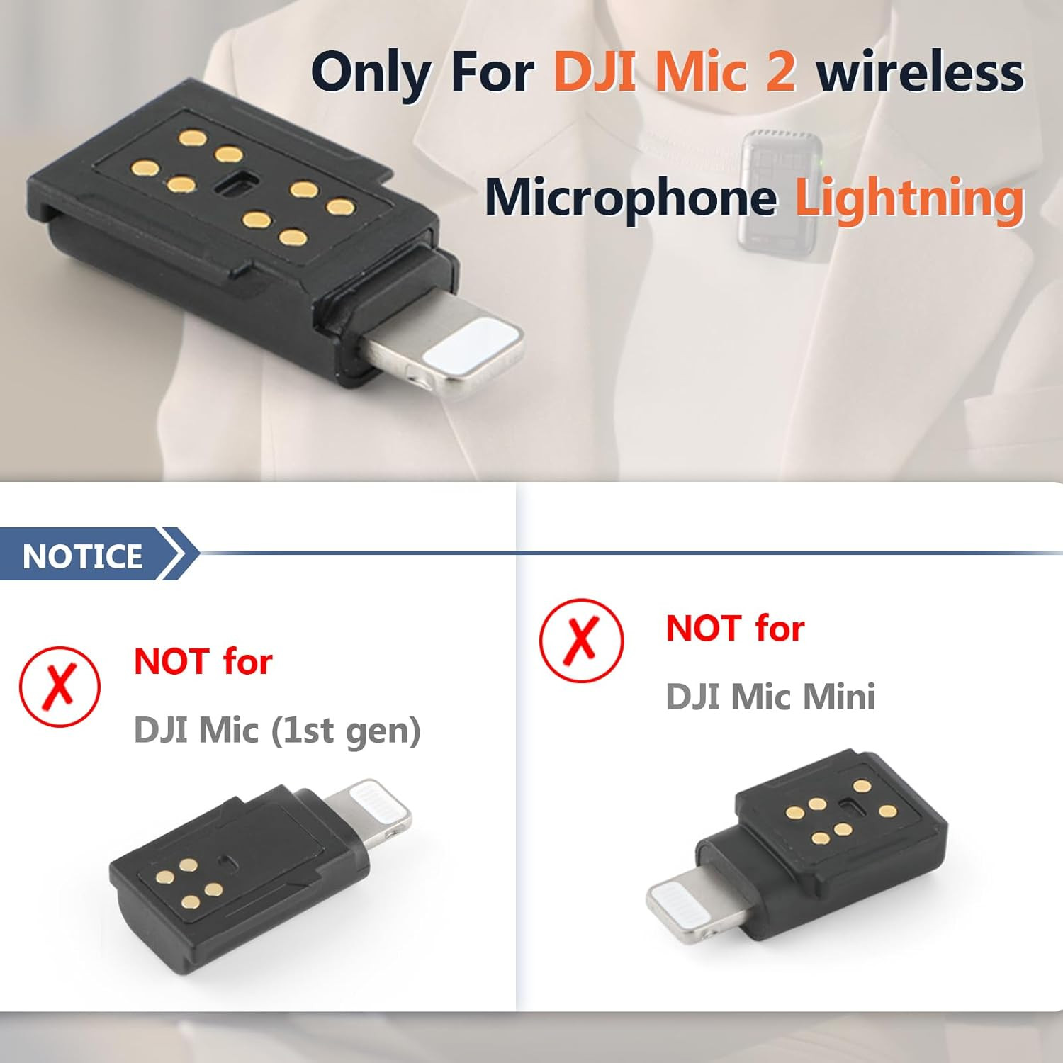 for DJI MIC 2 Adapter Phone Wireless Microphone Receiver for Mic 2