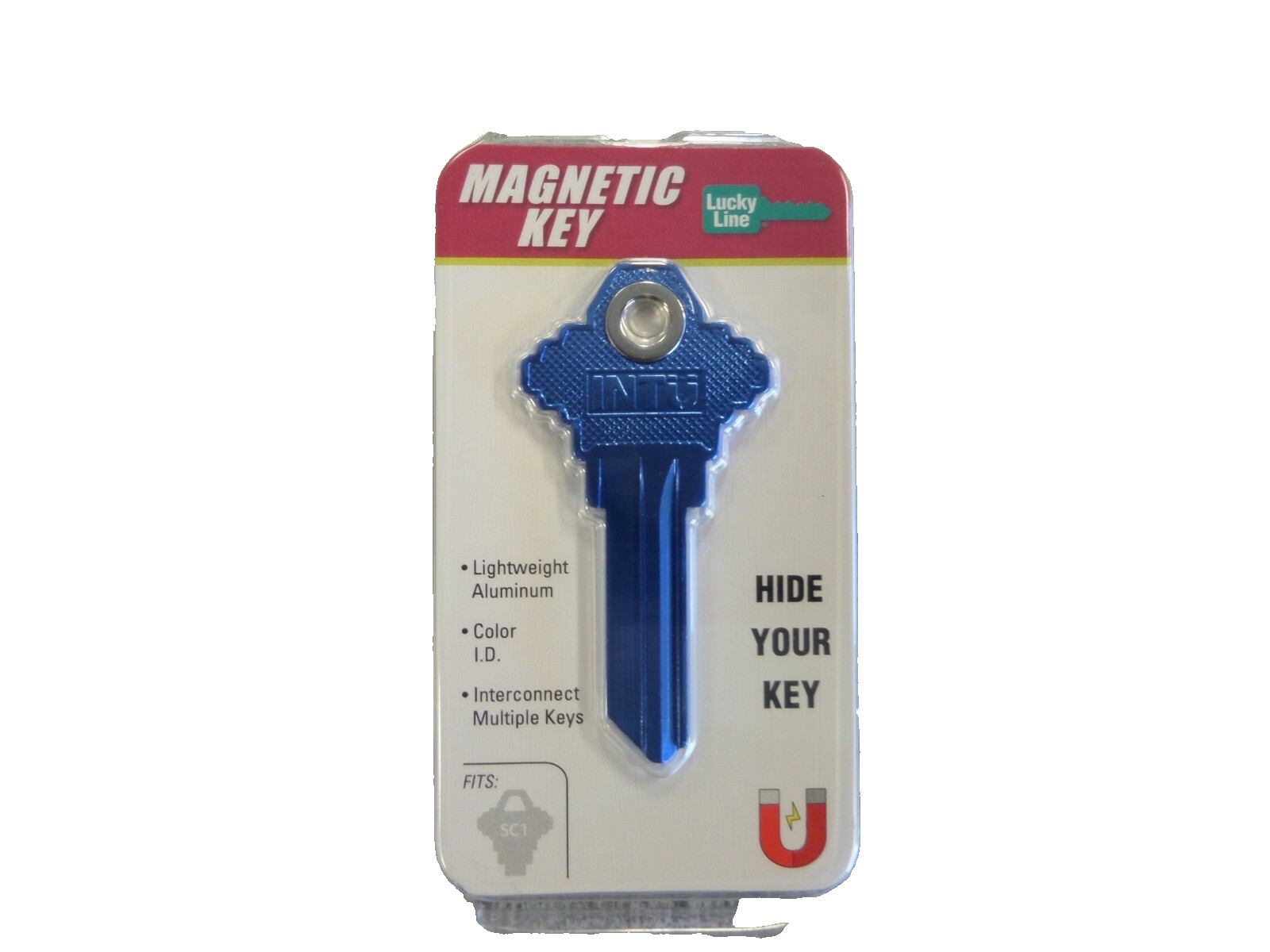 MAGNETIC BLUE SCHLAGE SC1 HOUSE KEY LUCKY LINE 15630