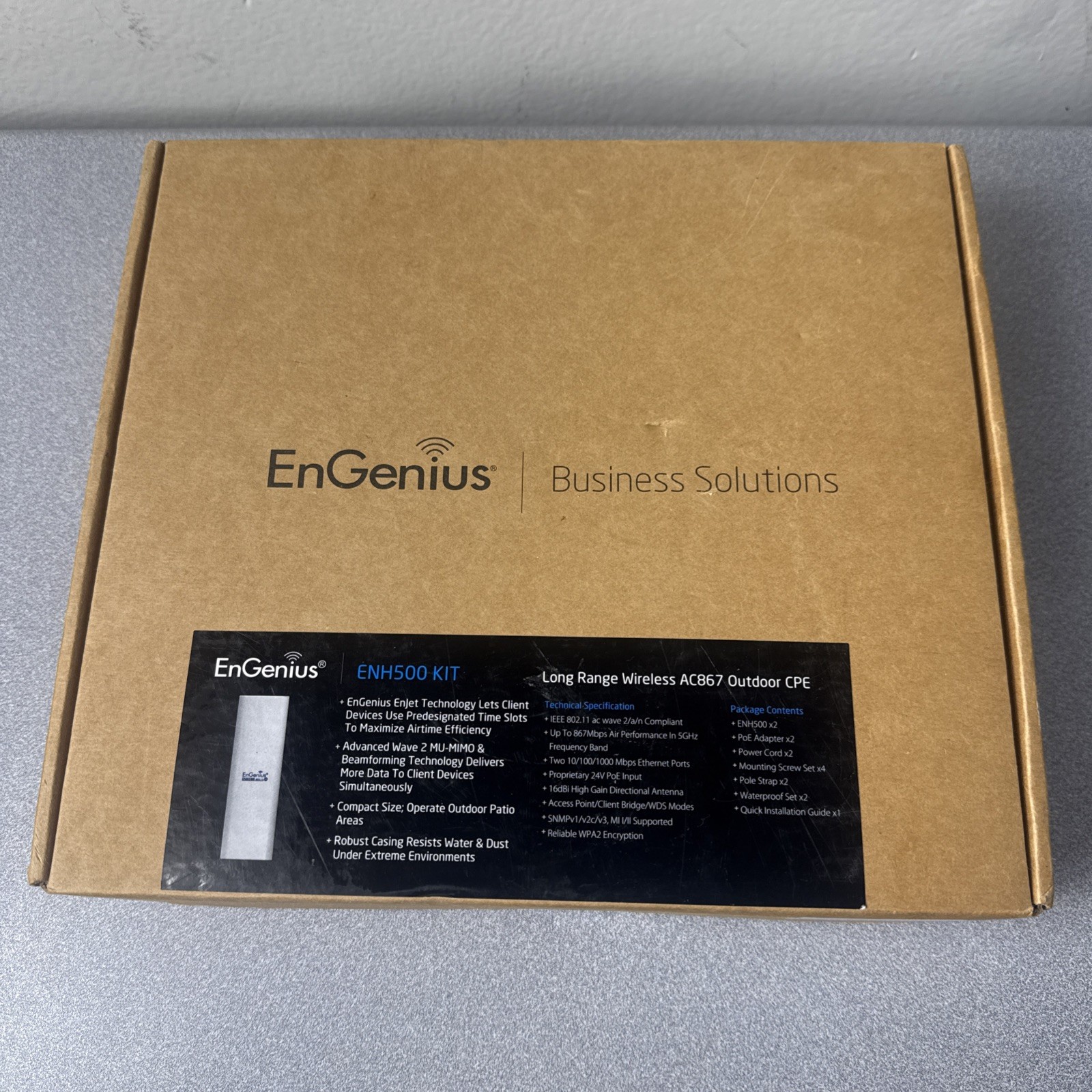 EnGenius   ENH500-V3  KIT   PTP Link Antennas  5GHz Wireless Bridge KIT 2 Pack