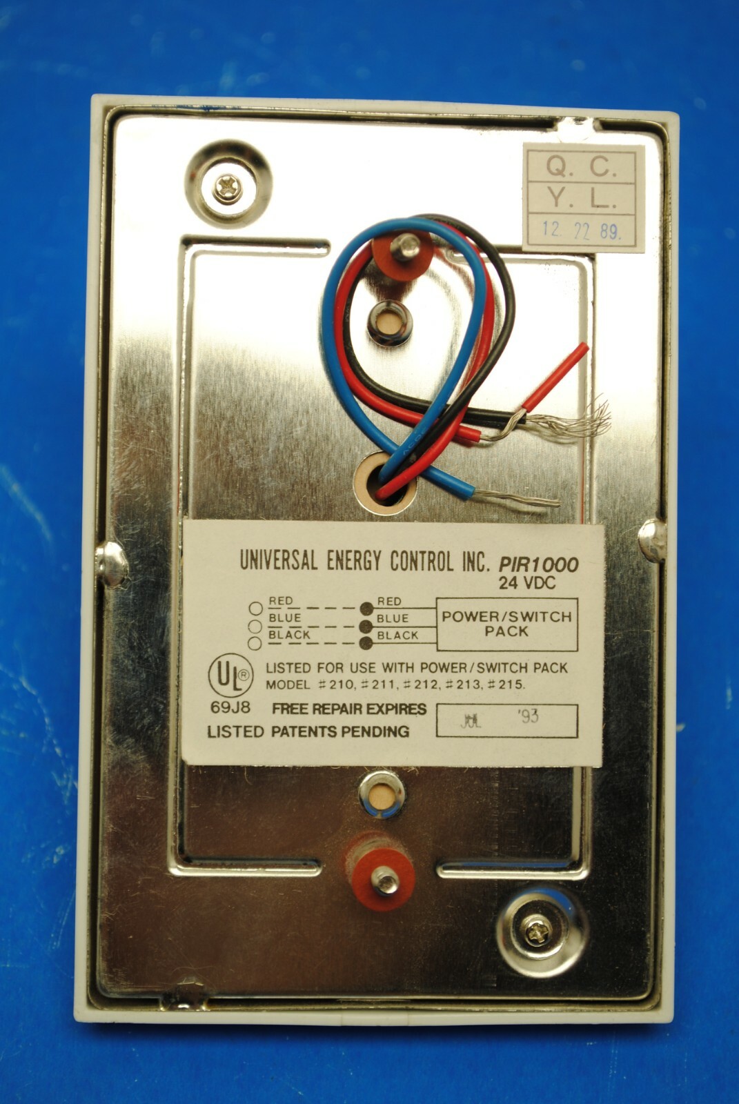 Universal Energy Control Model PIR-1000 Passive Infrared Occupancy Sensor 24 VDC