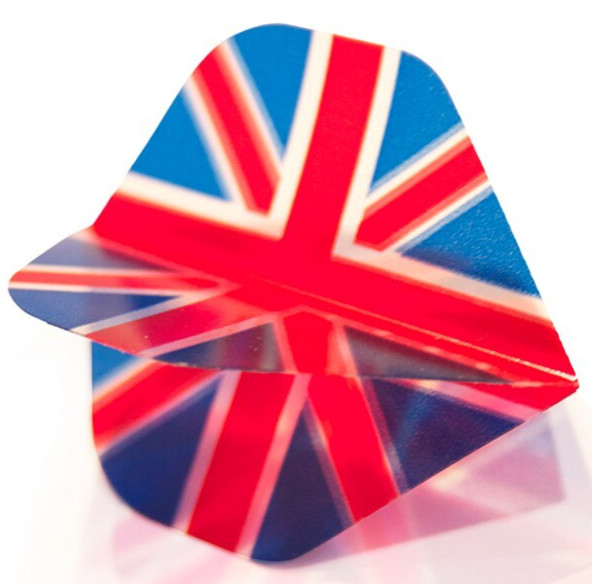 Dart Flights Transparent British Union Jack Standard Size No2 10 sets 30 Pieces