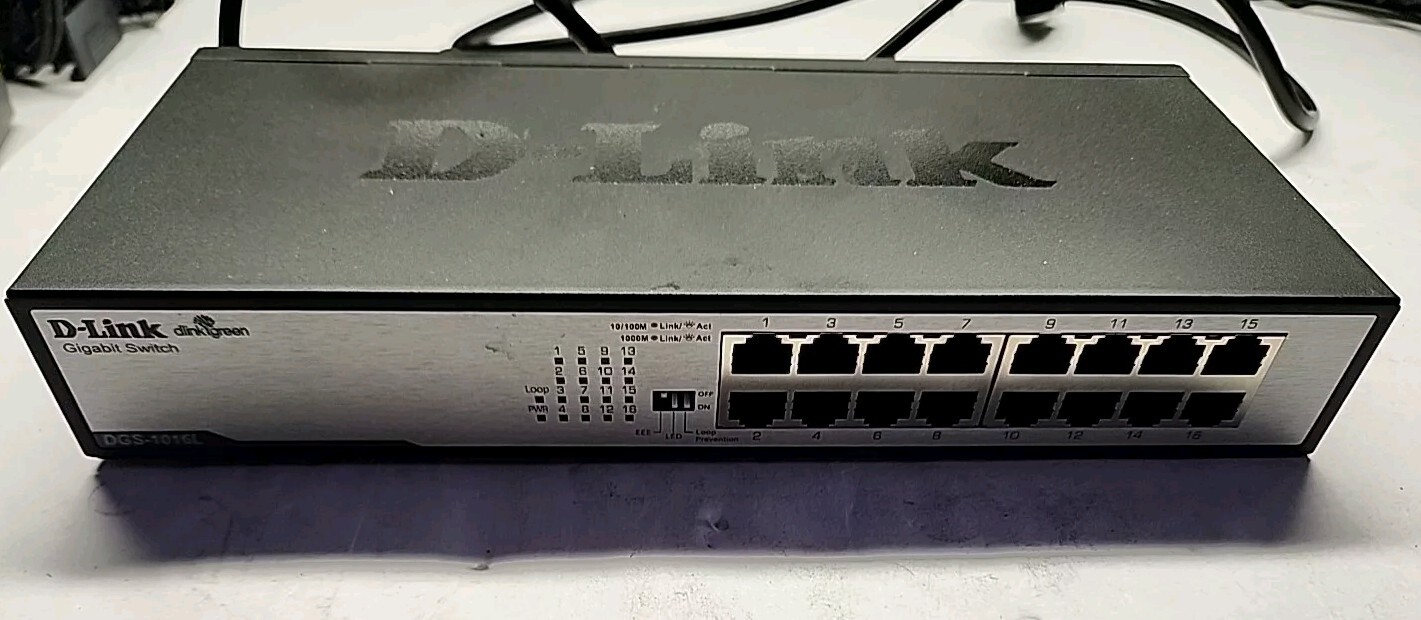 D-LINK DGS-1016L 16 PORT GIGABIT EXTERNAL FAST ETHERNET SWITCH - Free Shipping