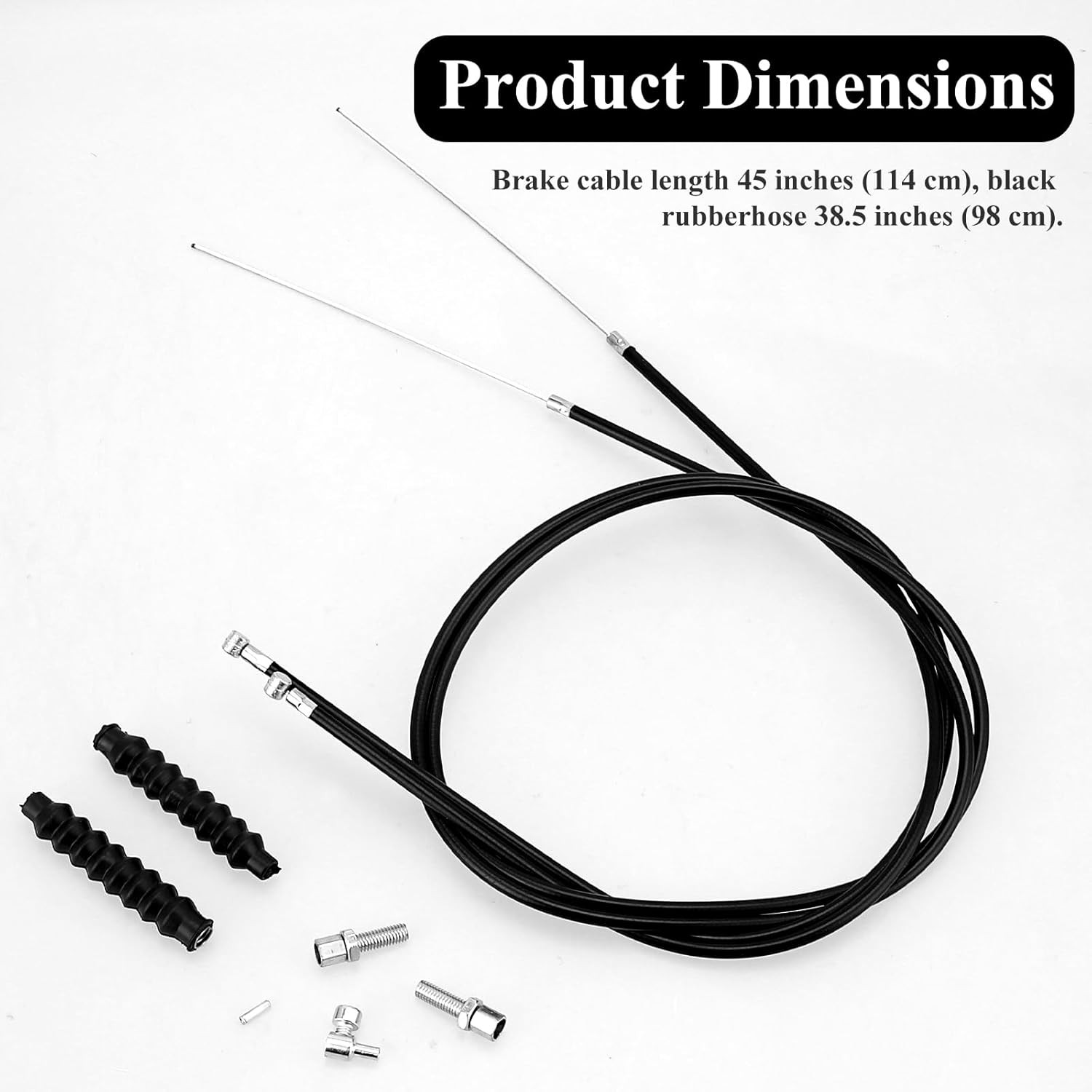Wheelchair Brake Cable 41in 2 Pack Rollator Replacement