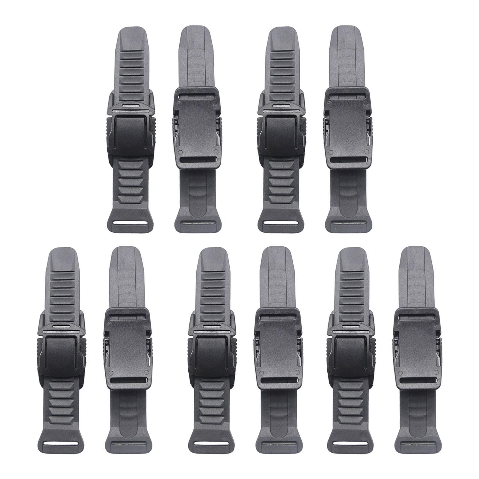10 Pieces Adjustable Strap Buckles Backpack Buckles Easily Fit Multi Function
