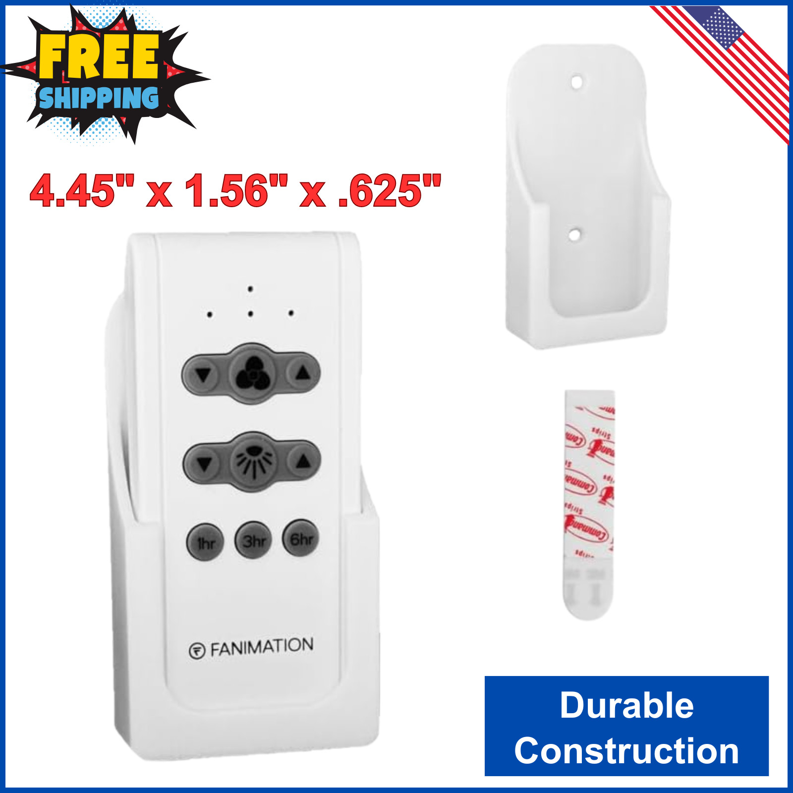 Fan Remote Holder Wall Mount Bracket for Fanimation CR500 Remote Compatible 4.45