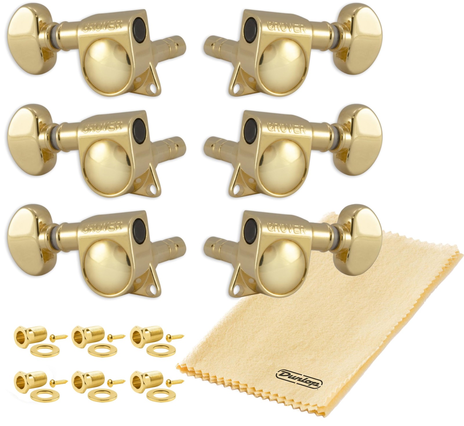 Grover 406G Locking Rotomatics Guitar Tuners, Tuning Machines Set 3+3 18:1 Go...