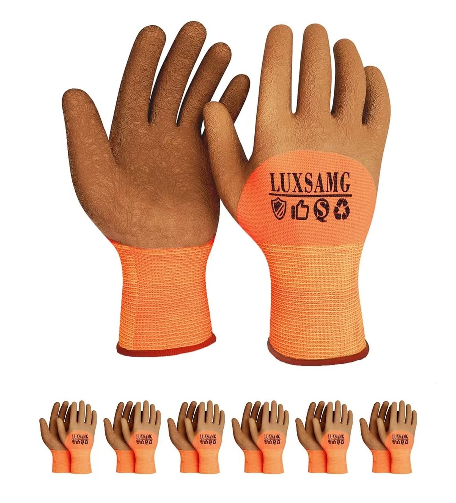 Heavy Duty Rubber Gloves Safety Work Gloves Nitrile Coated, Knit Nylon Gloves...