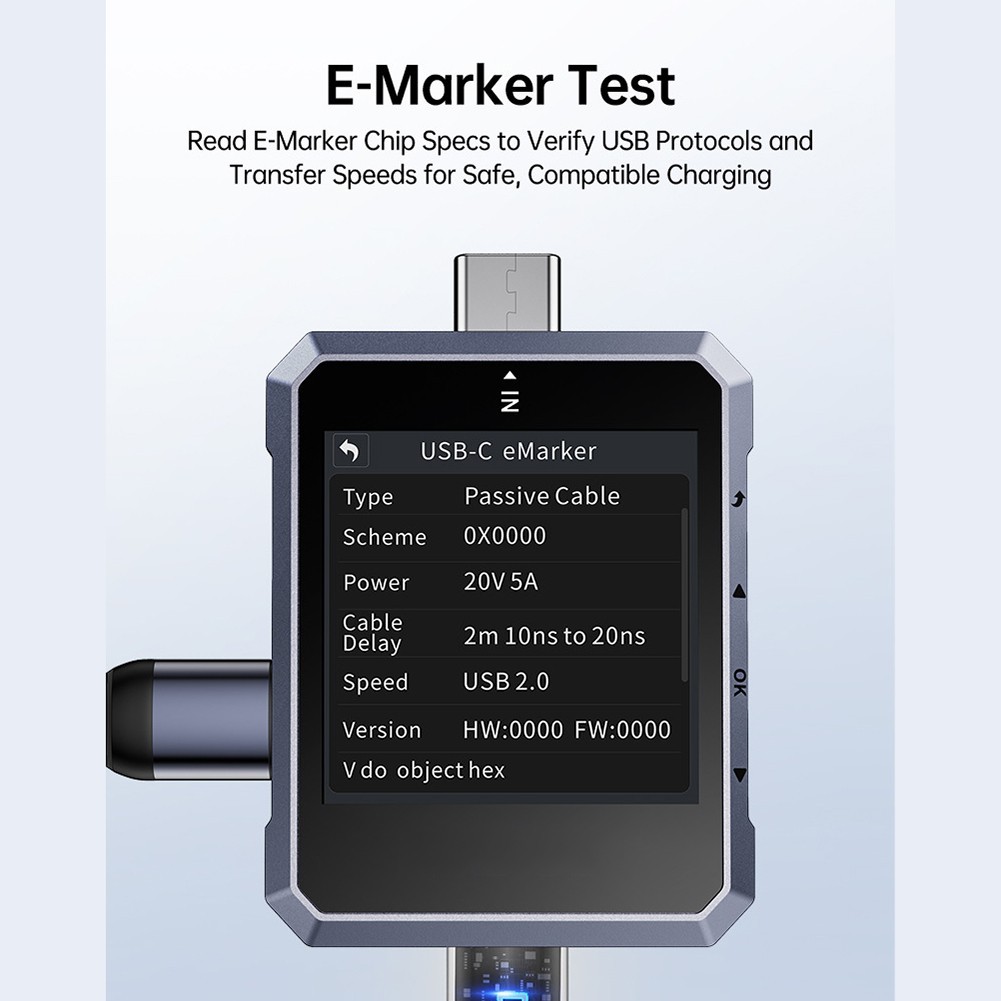 240W USB-C for pd 3.1 Power Analyzer for Battery Capacity Calculation Testing