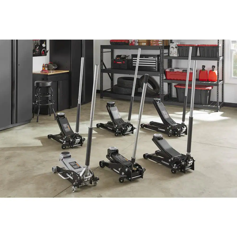 Low Profile Floor Jack w/ Speedy Lift 3-Ton Dual Pump Design Rust Resistant Tool