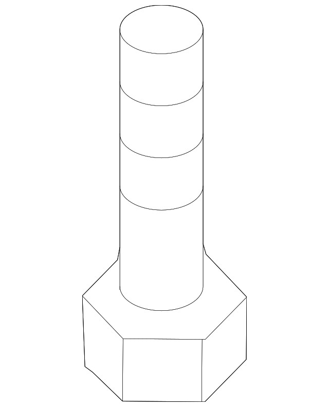 Genuine Mazda Radiator Support Splash Shield Bolt 9072-00-620