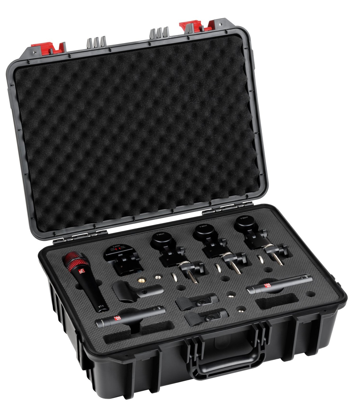 Se Electronics V Pack Arena Drum Microphone Kit: V KICK/Beat/V7 X/sE8+Clamp+Case