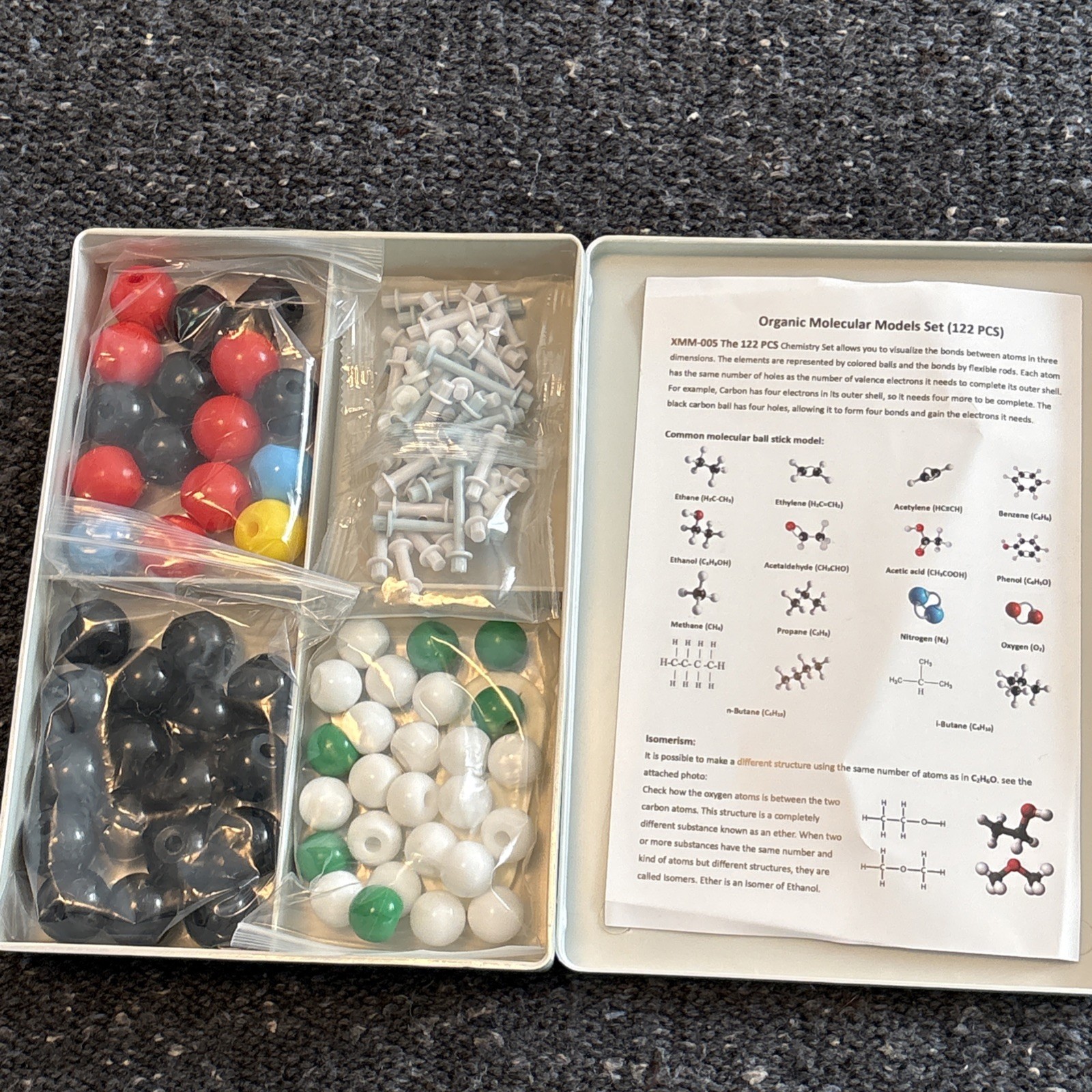 Molecular Model Set for General and Organic Chemistry 122 Pieces XMM-005