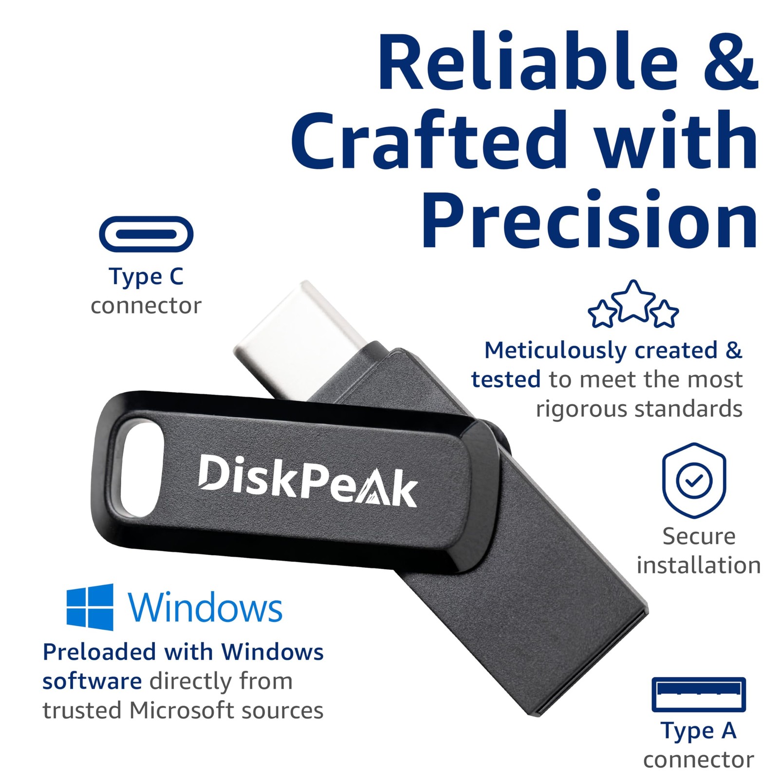 64GB Bootable USB Drive for Windows 11 & 10 - Clean Install, Upgrade, Reinstall