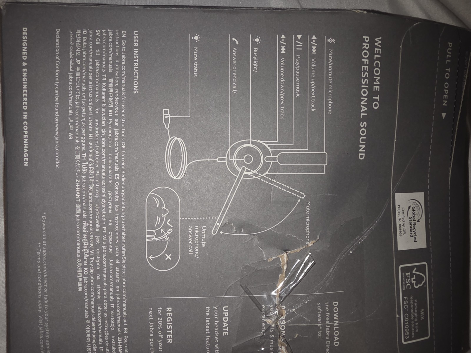 Evolve 2 40SE Headset Brand New Open Box
