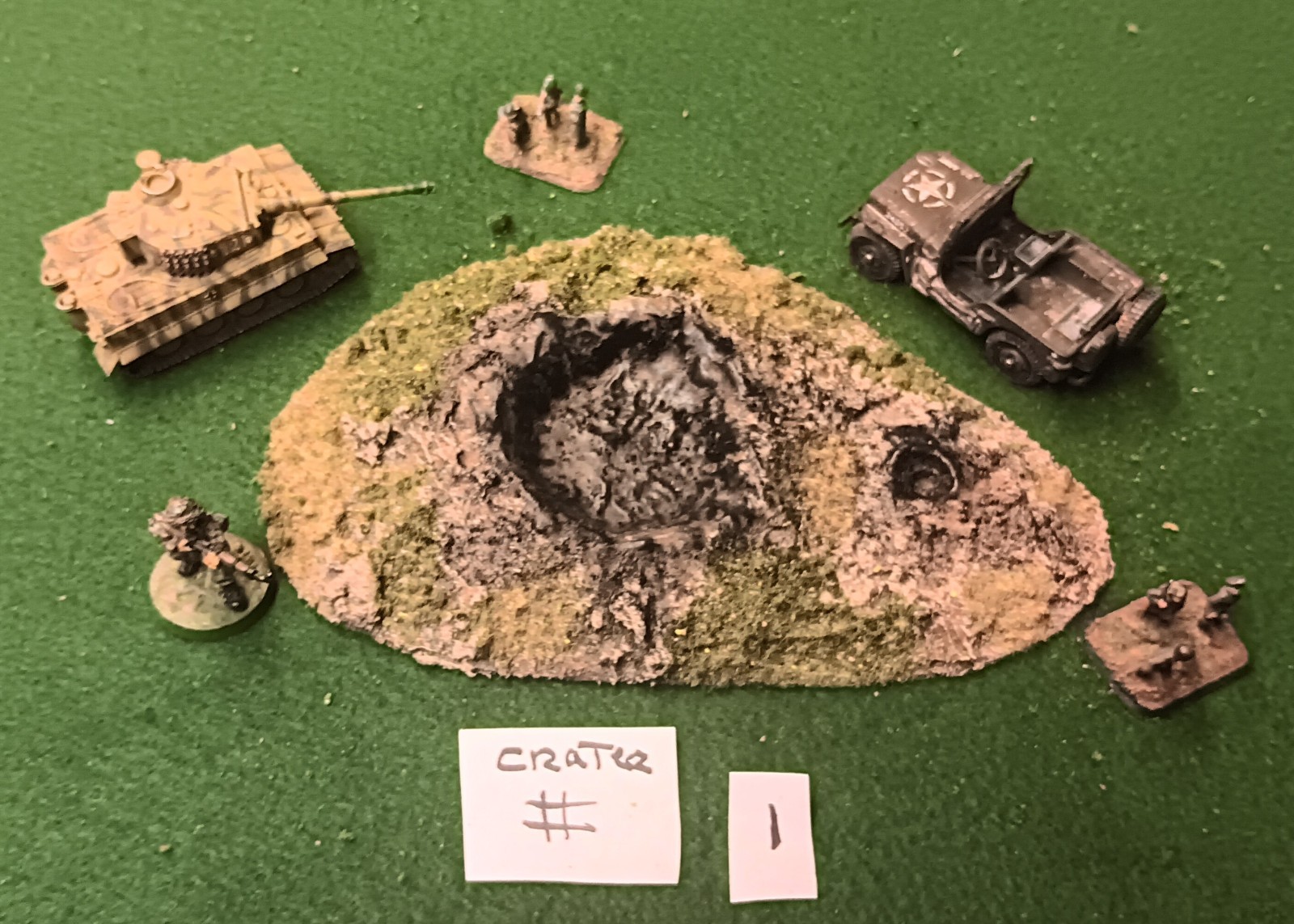 Warhammer 40k/ 28mm Bolt action WW2 wargaming 1 x Crater terrain #1