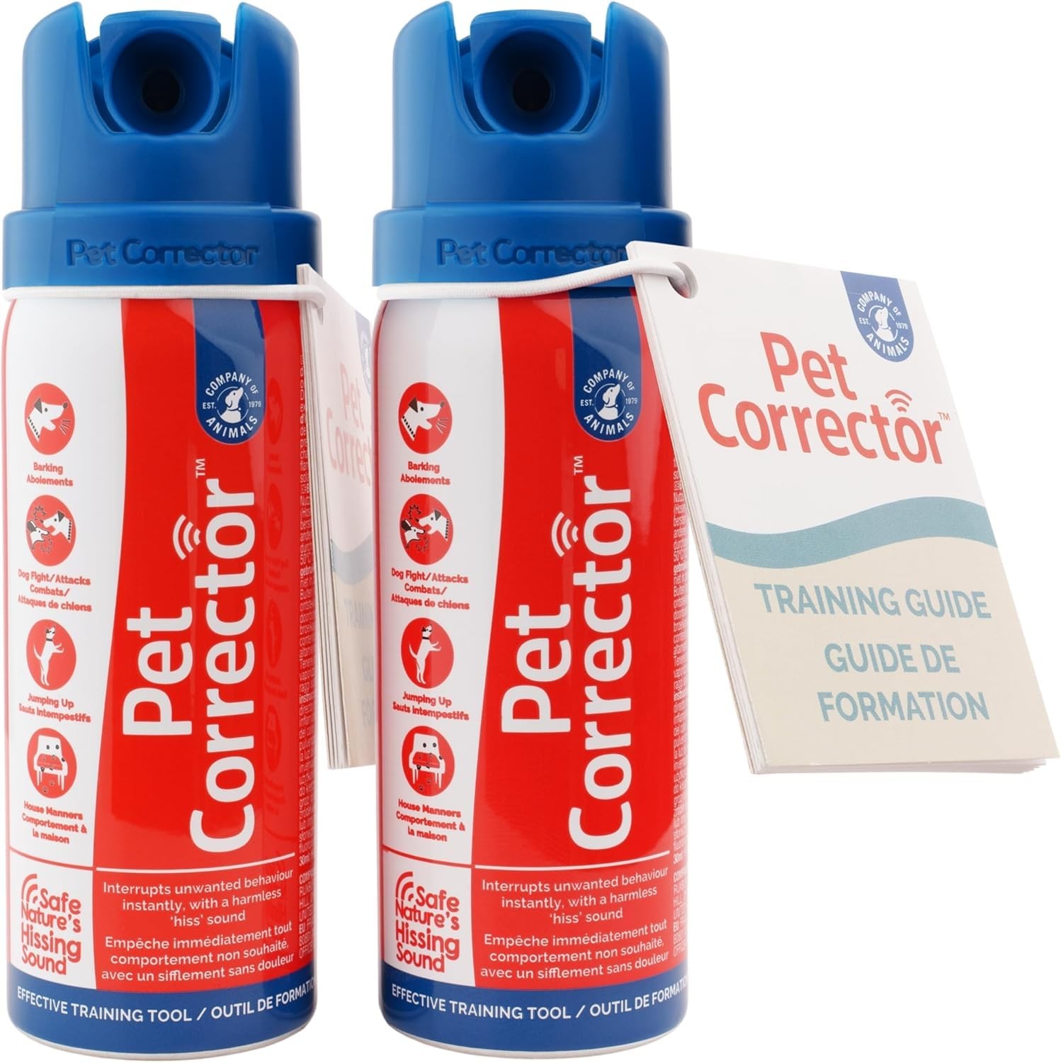 Dog Training Spray Twin Pack - Stop Barking, Jumping, Stealing, Fights, Attacks