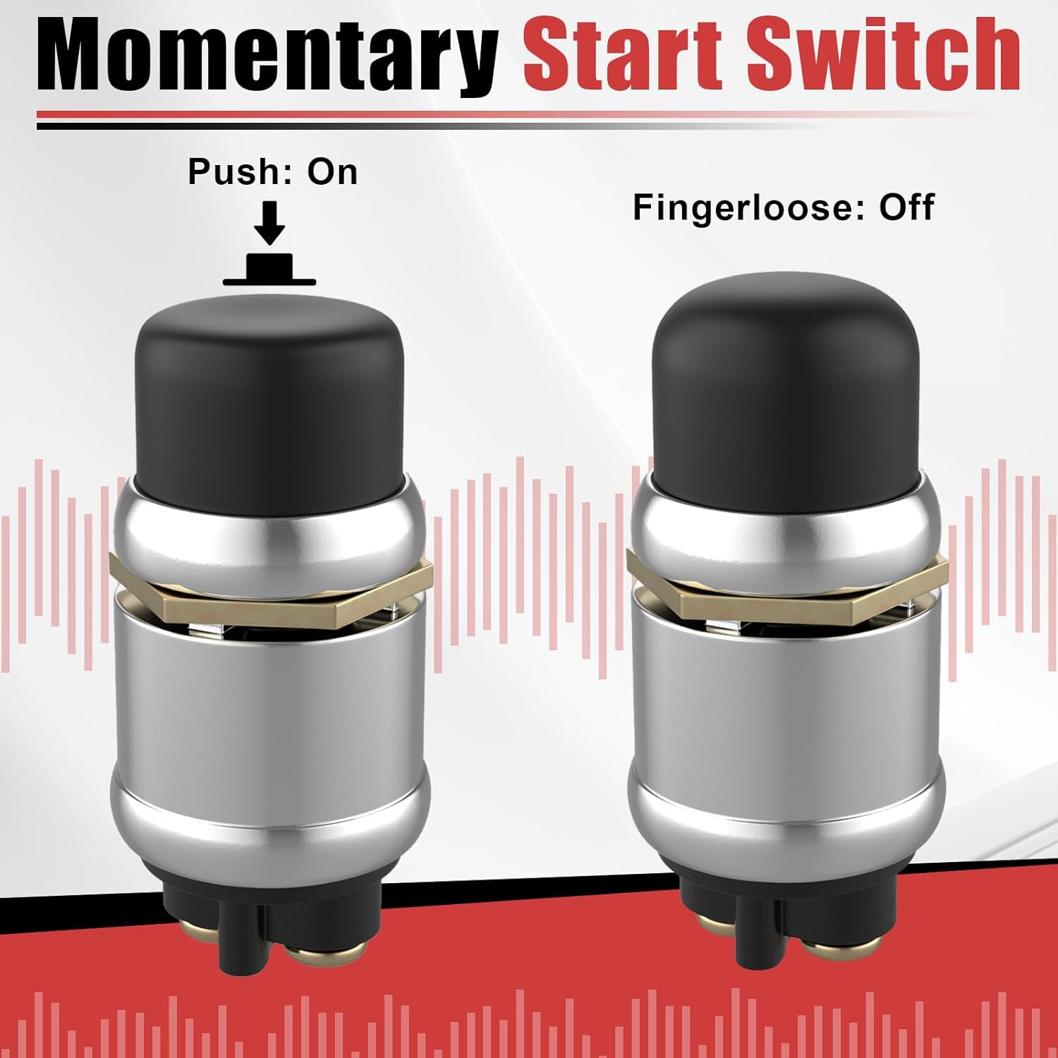 12V Push Button Starter Switch Waterproof Engine Start Button 50A