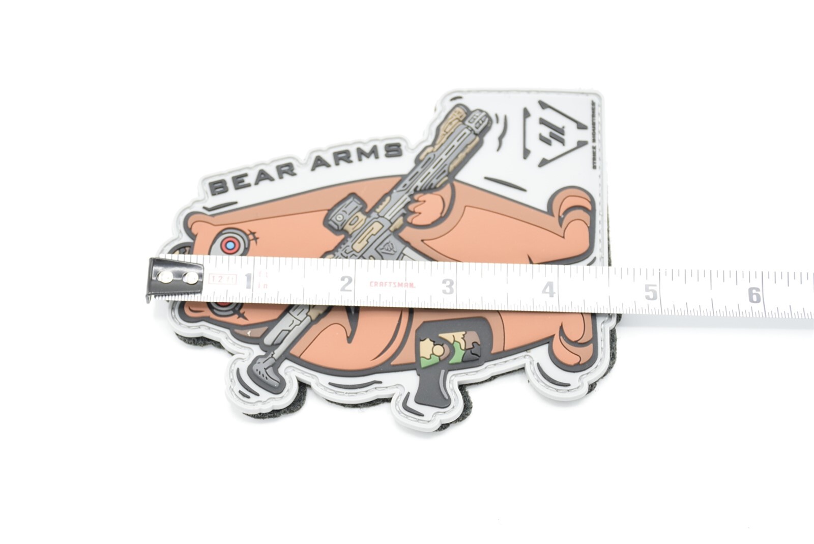 STRIKE INDUSTRIES BEAR ARMS LOGO PATCH HOOK/LOOP BACKING LARGE SIZED PATCH RARE