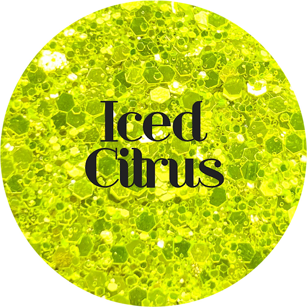 Premium Polyester Glitter - Neon Yellow Chunky Mix