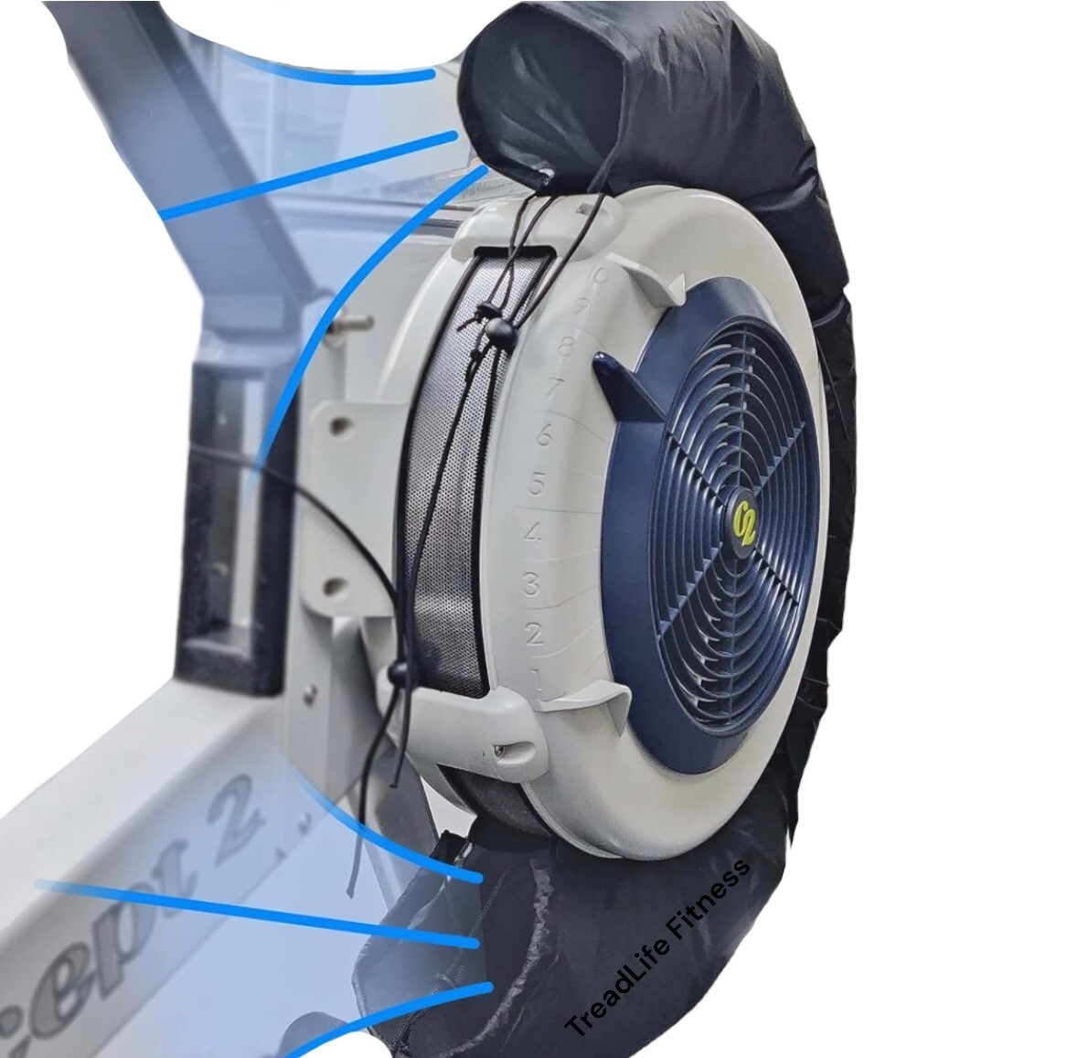 Rowing Machine Cooling Airflow Fan Bag Cover for Concept 2 Rower Models C D & E
