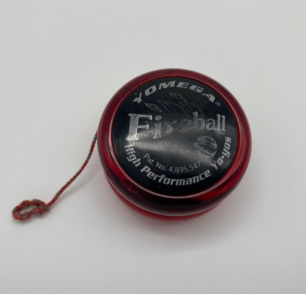Vintage Yomega Fireball High Performance Clear Red Yo-yo