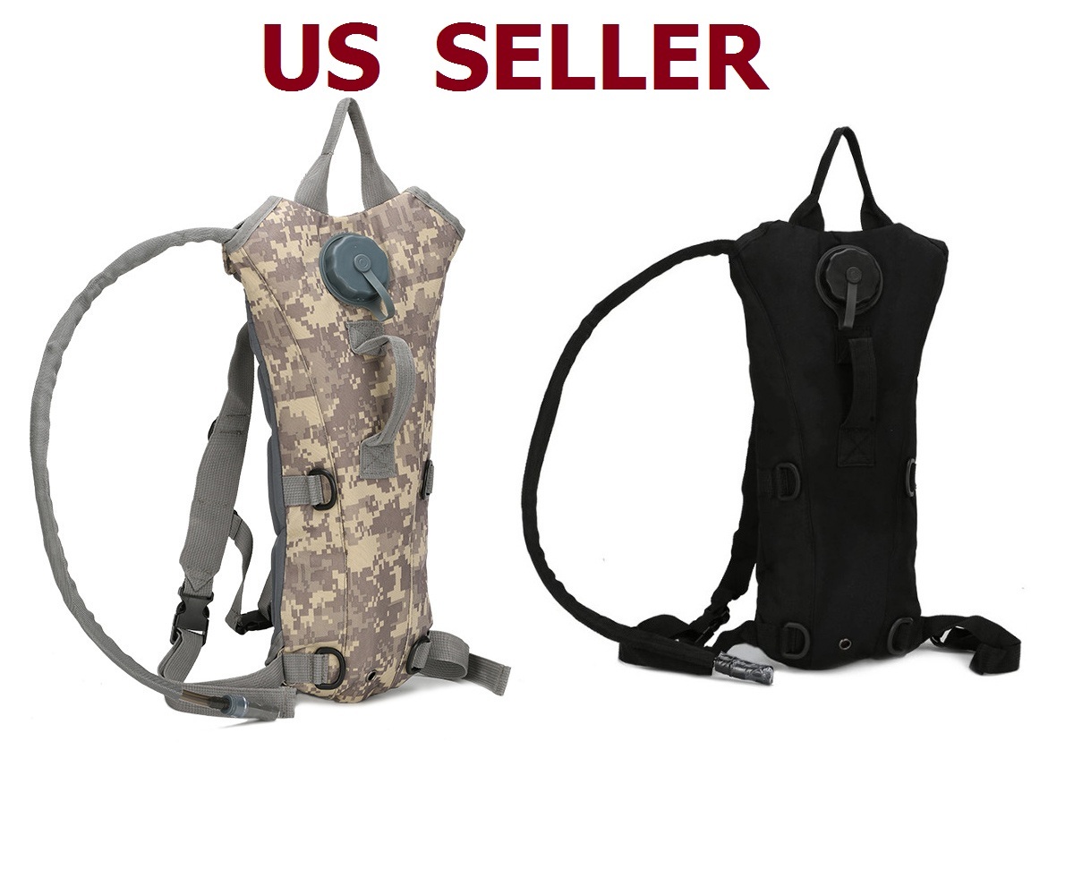 US SHIP 3L Water Bladder Bag Hydration Backpack Pack Hiking Camping Cycling