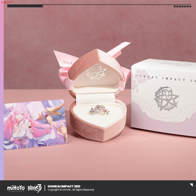Honkai Impact 3rd Official Elysia Herrscher of Human: Ego Oath Ring Jewelry Gift
