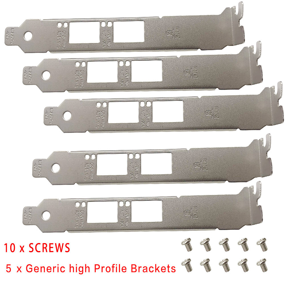 5pcs Generic high Profile Brackets for Intel X520-DA2 X520-SR2 X520-LR2 X710-DA2