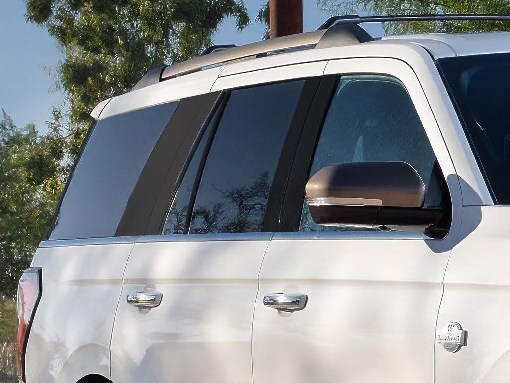 Rvinyl Pillar Post Window Trim Kit Gloss Black Fits Ford Expedition 2018-2024