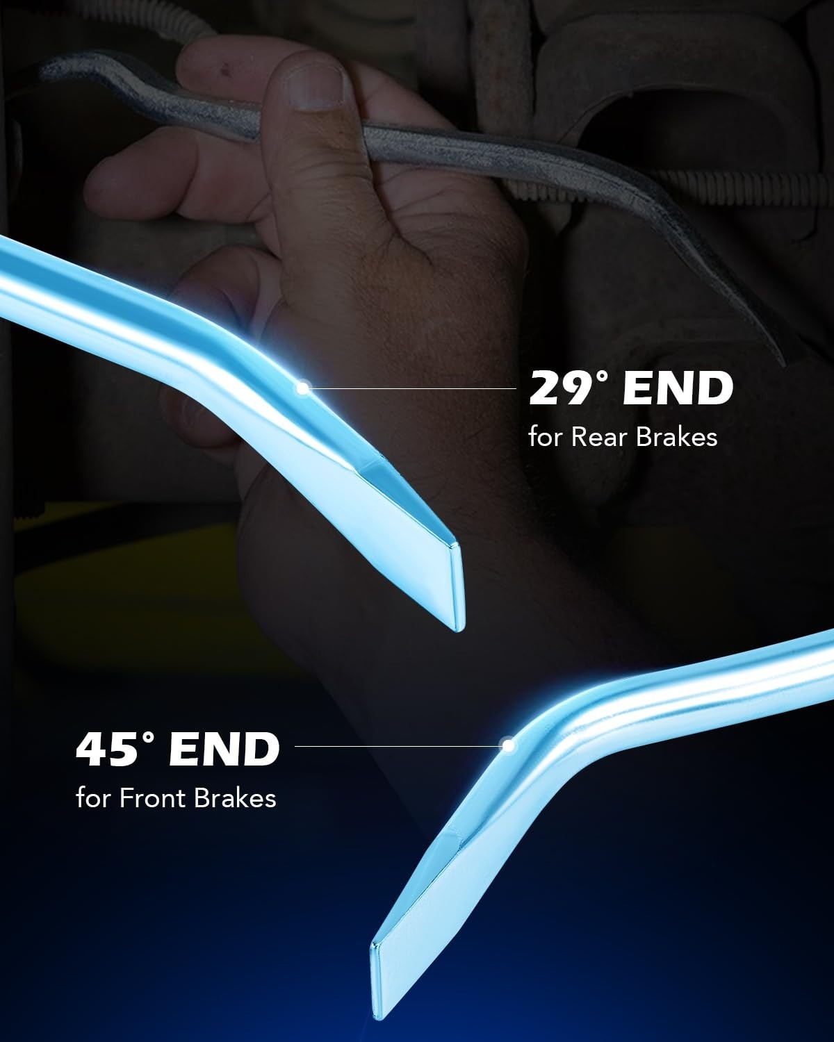 3-Piece Drum Brake Tool Kit - Brake Spring Compressor, Pliers & Spoon Set