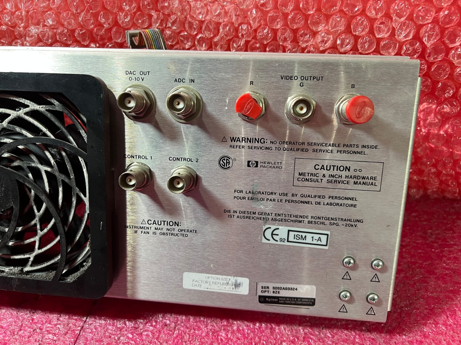 Agilent HP 8757D Scalar Network Analyzer Rear Panel