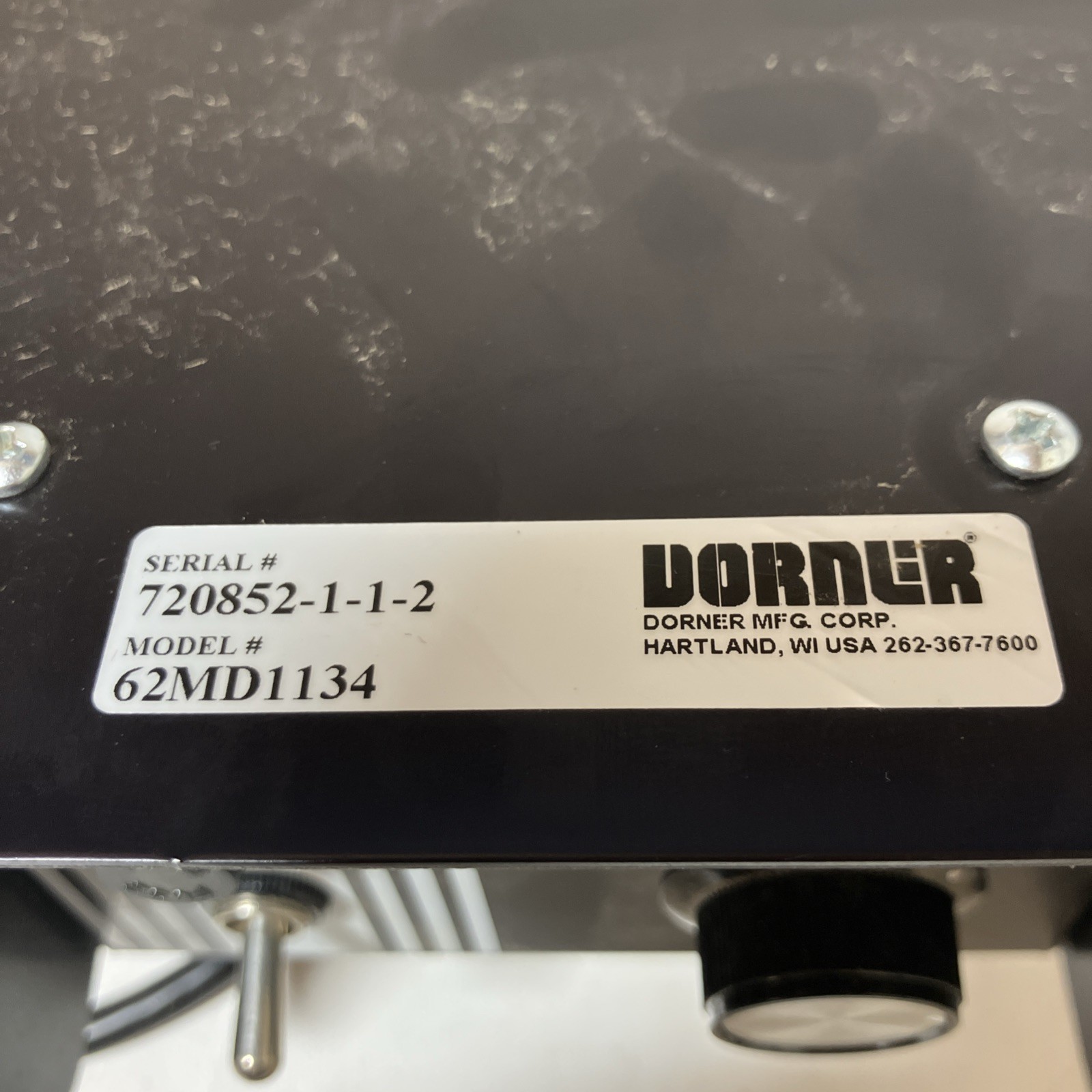 Dorner 62MD1134 720852-1-1-2 MFG Type WPM-2137E1