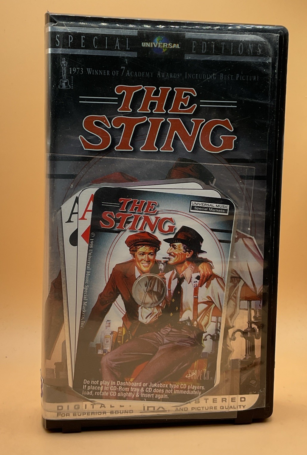The Sting VHS 1973, 1998 Small Clamshell W/CD Paul Newman **Buy 2 Get 1 Free**