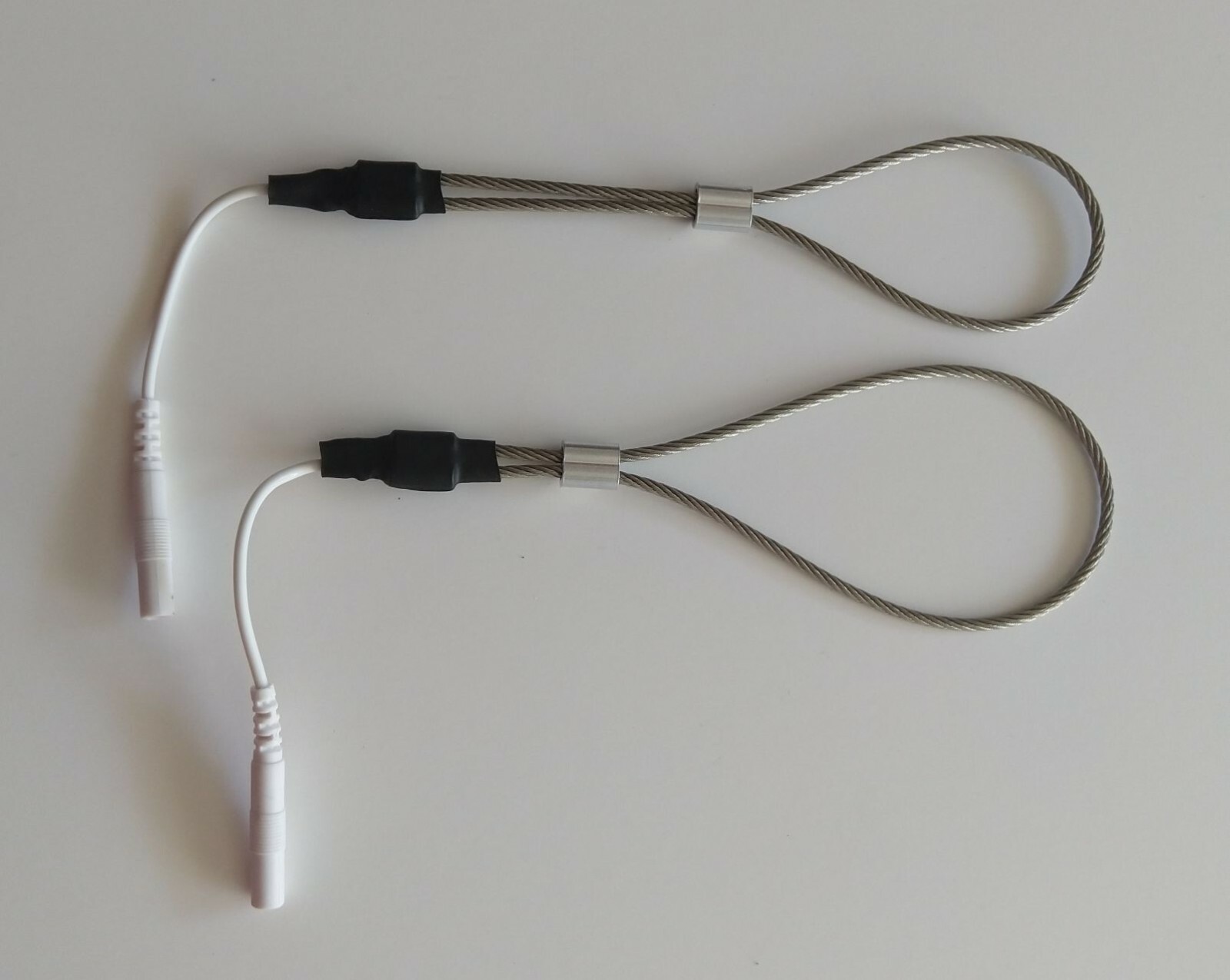 2 loop electrodes metal stimulation current E-STIM ESTIM TENS EMS EROSTEK