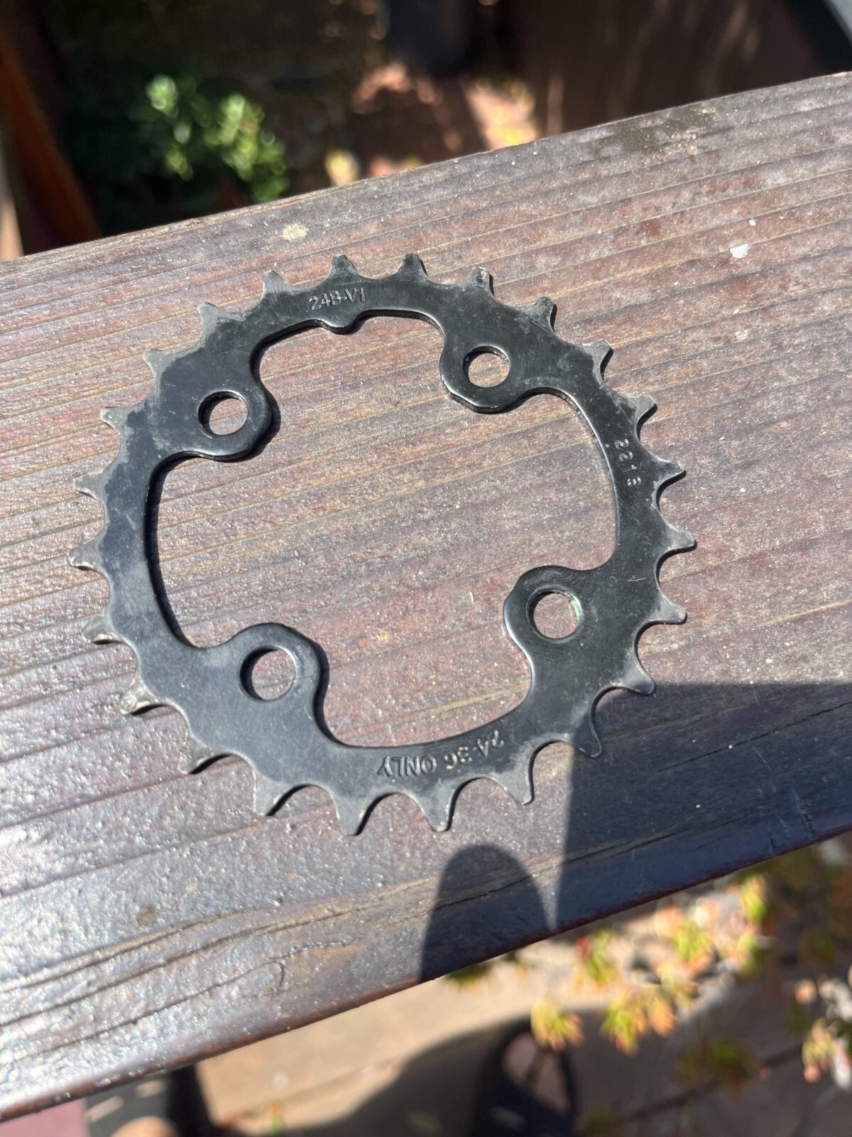 24t Chainring for Mountain Bike, 64mm BCD, 4-bolt