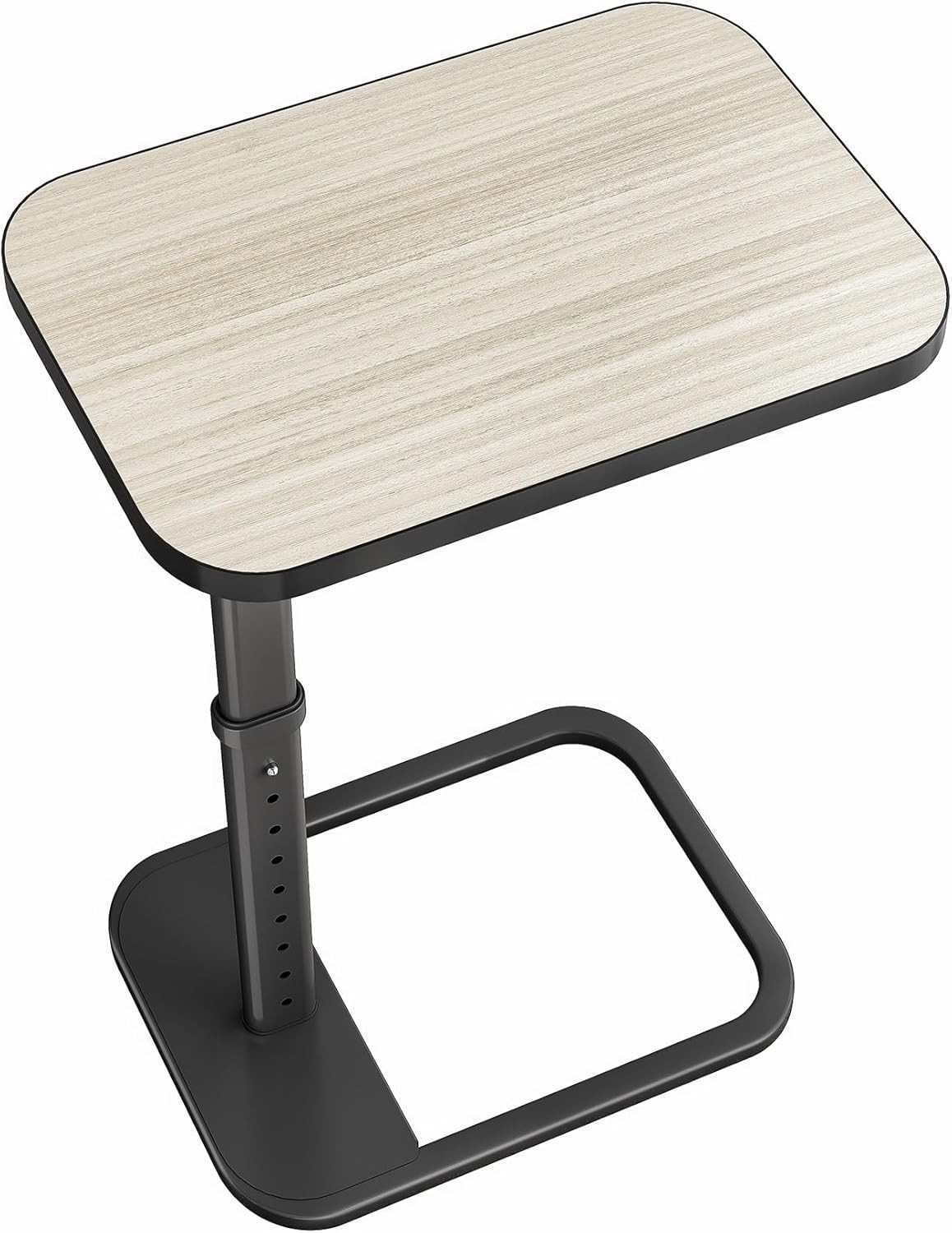 TV Tray Table Adjustable Height & Rounded Metal Corners Snack Table Couch Sofa