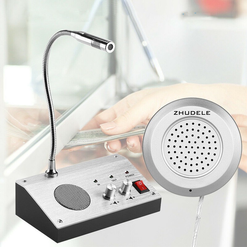 Window Speaker Two-Way Counter Intercom Speaker System Two-Way Voice Dialogue