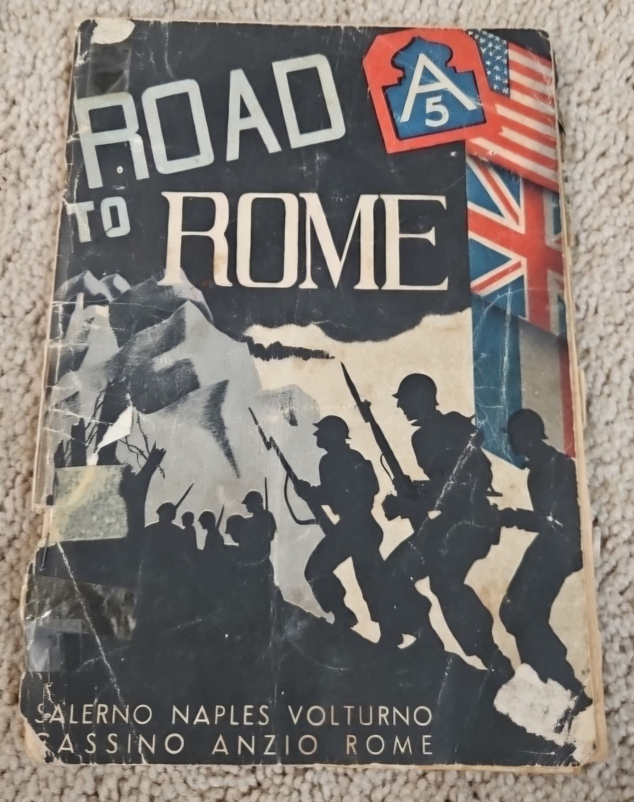 Vintage WWII US 5th Army Road To Rome Booklet 1945. With Personal Letter