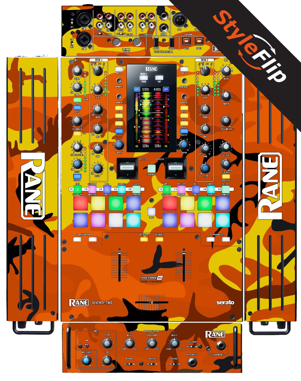 Rane Seventy Two MK1 (2019) Skin | Camo Orange | Protective Decal | StyleFlip