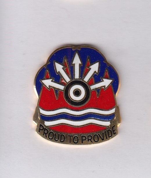 150th Support & Services S&S Bn. Quartermaster QM Supply crest DUI badge G-23