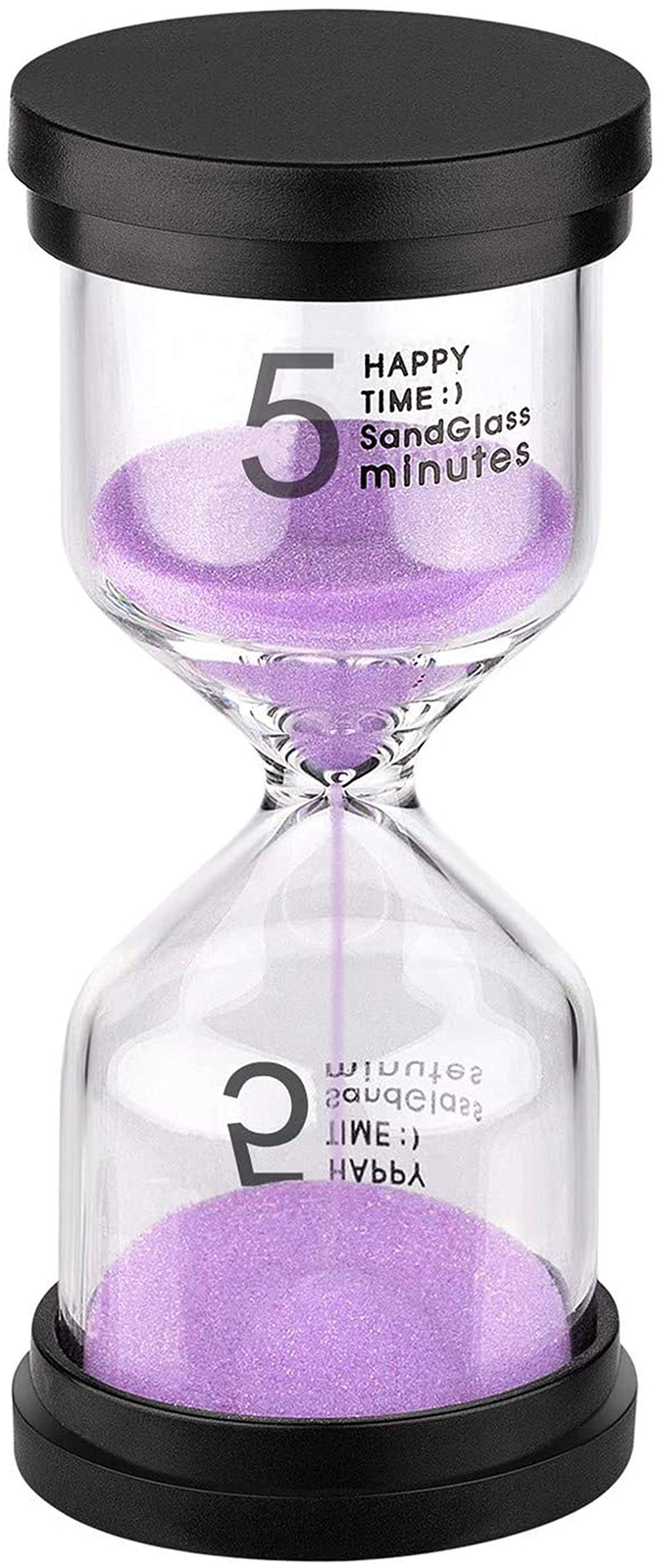 Reloj de arena con temporizador de 5 minutos para niños, juegos y decoración
