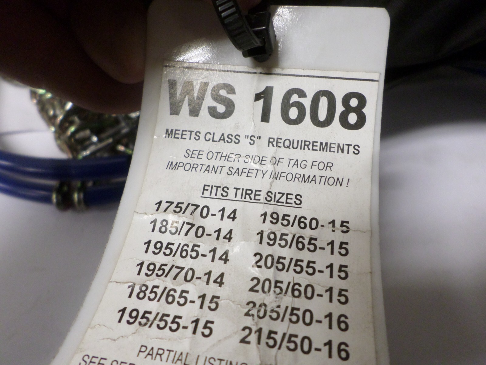 Security Chain Company WhiteStar Tire Chains WS 1608 NOS